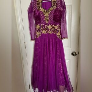 3pc elegant purple Pakistani dress